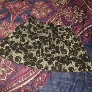 Floral Print Skater Mini Skirt